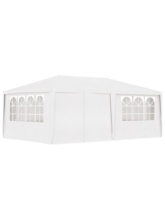 Proginė palapinė su šoninėmis sienomis, balta, 4x6m, 90g/m²