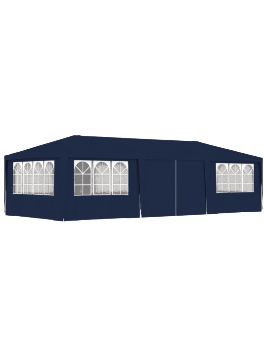 Proginė palapinė su šoninėmis sienomis, mėlyna, 4x9m, 90g/m²