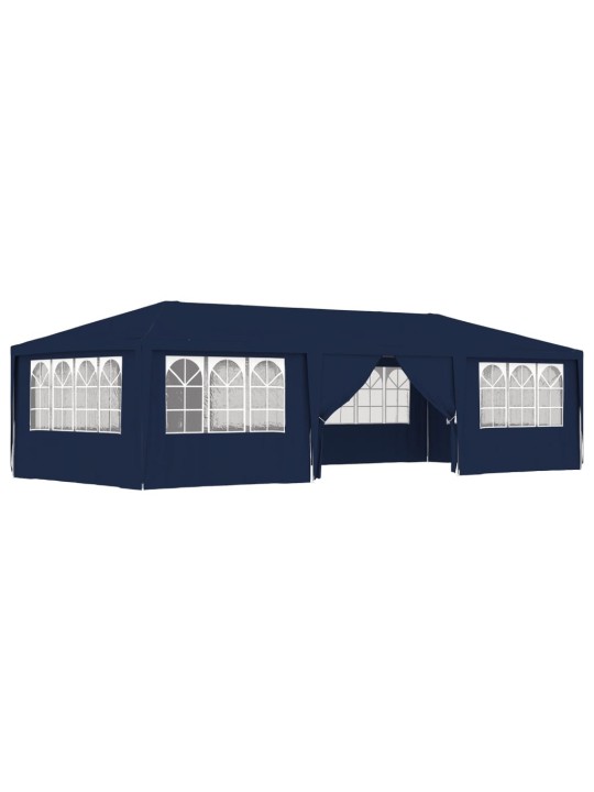 Proginė palapinė su šoninėmis sienomis, mėlyna, 4x9m, 90g/m²