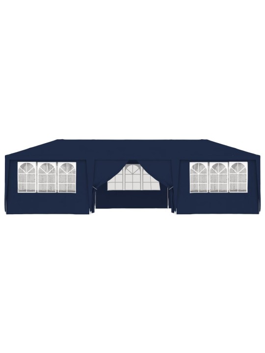 Proginė palapinė su šoninėmis sienomis, mėlyna, 4x9m, 90g/m²
