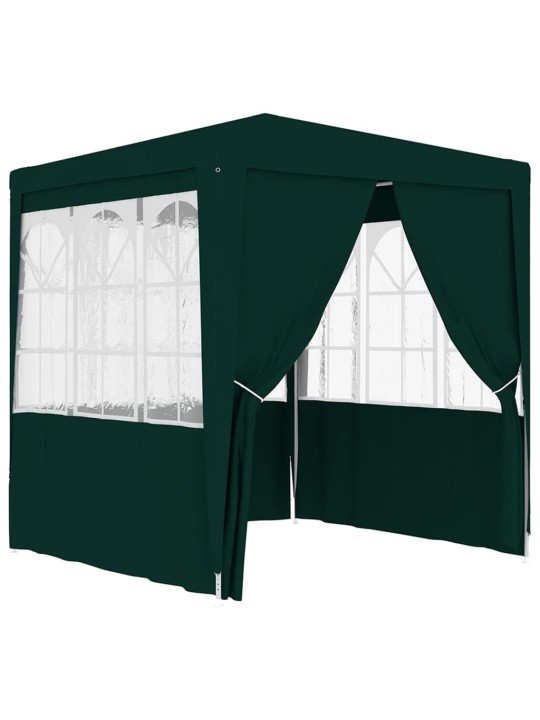 Proginė palapinė su šoninėmis sienomis, žalia, 2x2m, 90g/m²