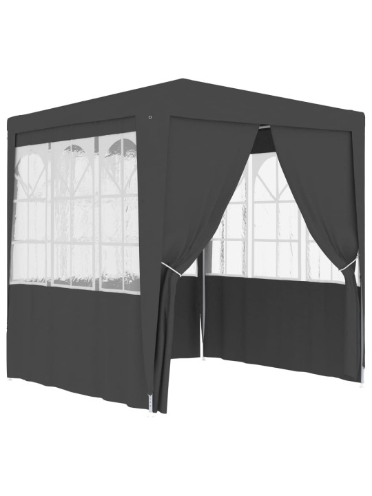 Proginė palapinė sienomis, antracito, 2,5x2,5m, 90g/m²