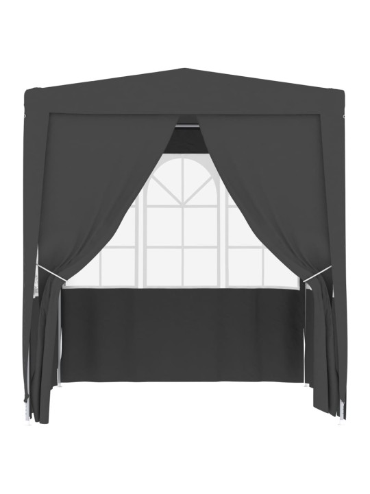 Proginė palapinė sienomis, antracito, 2,5x2,5m, 90g/m²