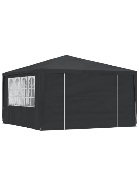 Proginė palapinė su šoninėmis sienomis, antracito, 4x4m, 90g/m²