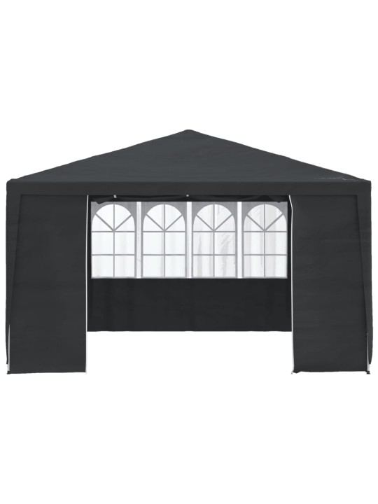 Proginė palapinė su šoninėmis sienomis, antracito, 4x4m, 90g/m²