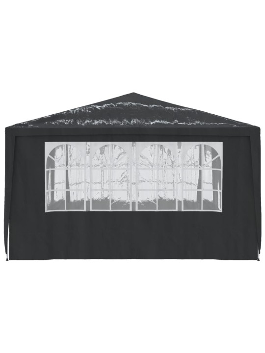 Proginė palapinė su šoninėmis sienomis, antracito, 4x4m, 90g/m²