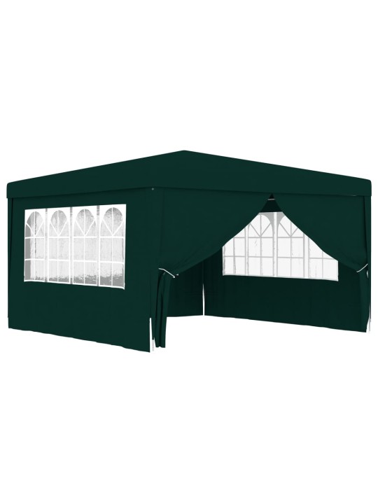 Proginė palapinė su šoninėmis sienomis, žalia, 4x4m, 90g/m²