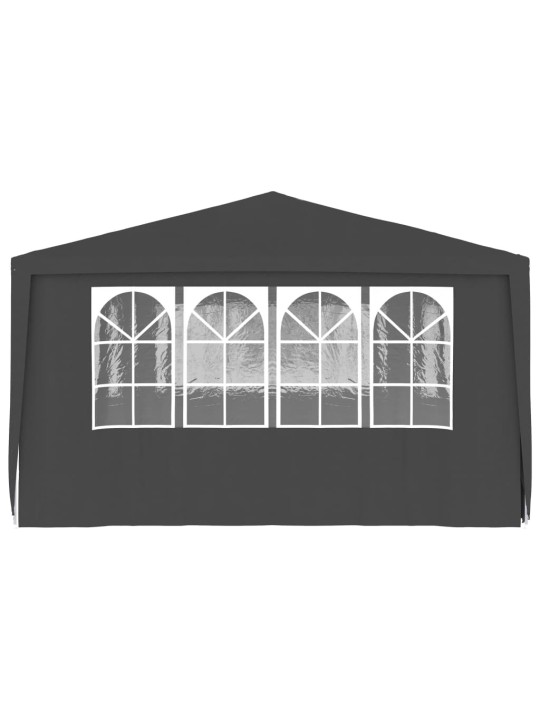 Proginė palapinė su šoninėmis sienomis, antracito, 4x6m, 90g/m²