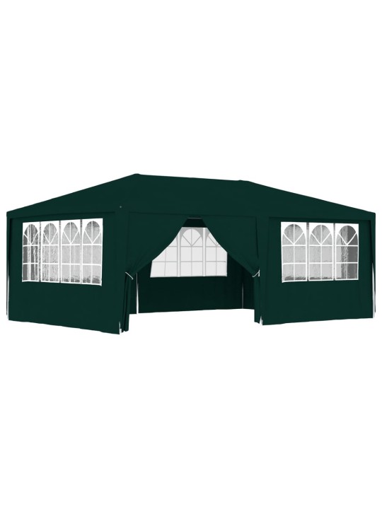 Proginė palapinė su šoninėmis sienomis, žalia, 4x6m, 90g/m²