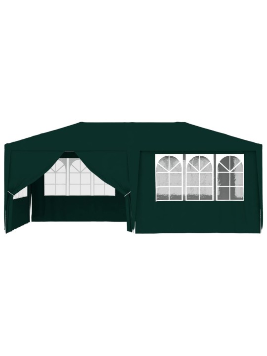 Proginė palapinė su šoninėmis sienomis, žalia, 4x6m, 90g/m²