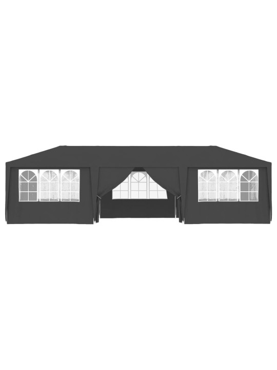 Proginė palapinė su šoninėmis sienomis, antracito, 4x9m, 90g/m²