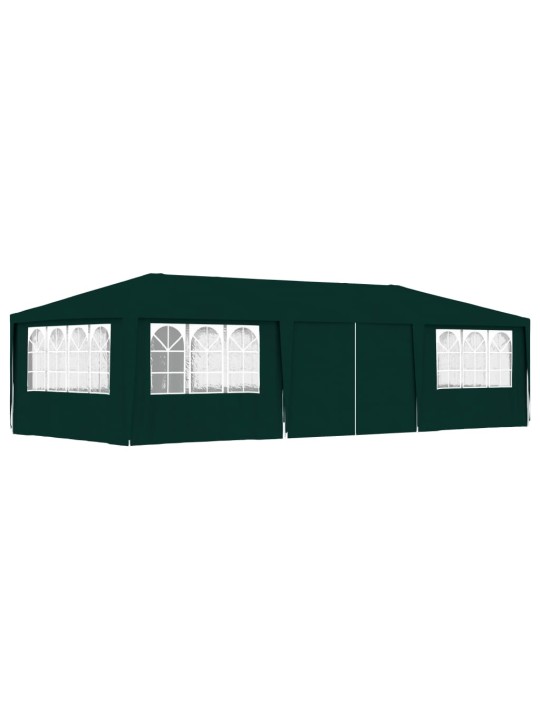Proginė palapinė su šoninėmis sienomis, žalia, 4x9m, 90g/m²