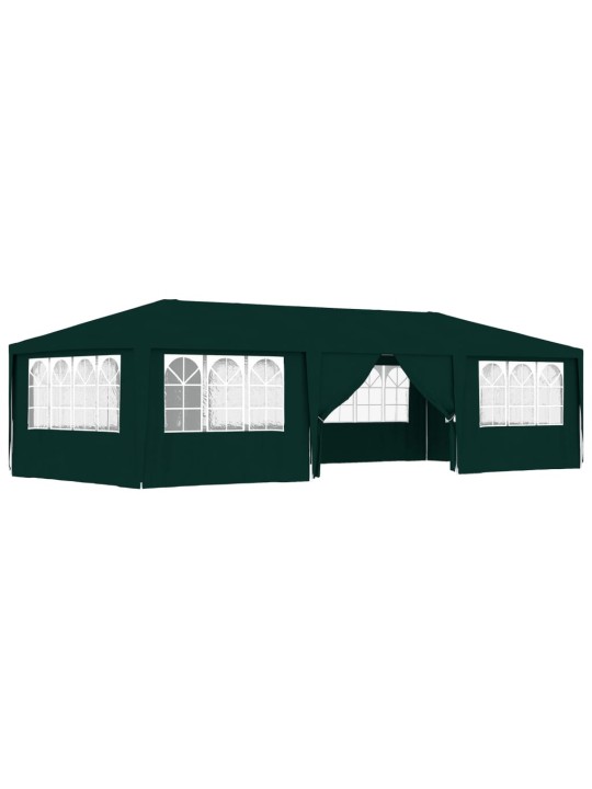 Proginė palapinė su šoninėmis sienomis, žalia, 4x9m, 90g/m²