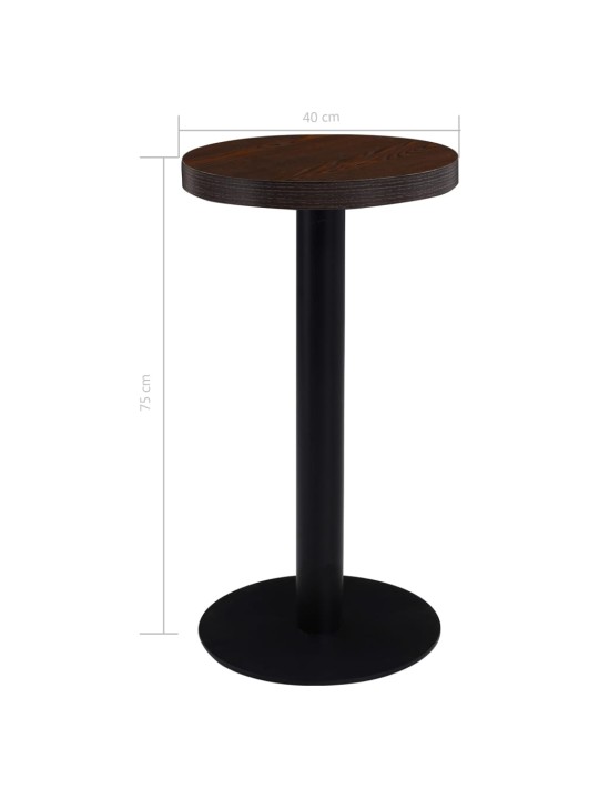 Bistro staliukas, tamsiai rudos spalvos, 40cm, MDF