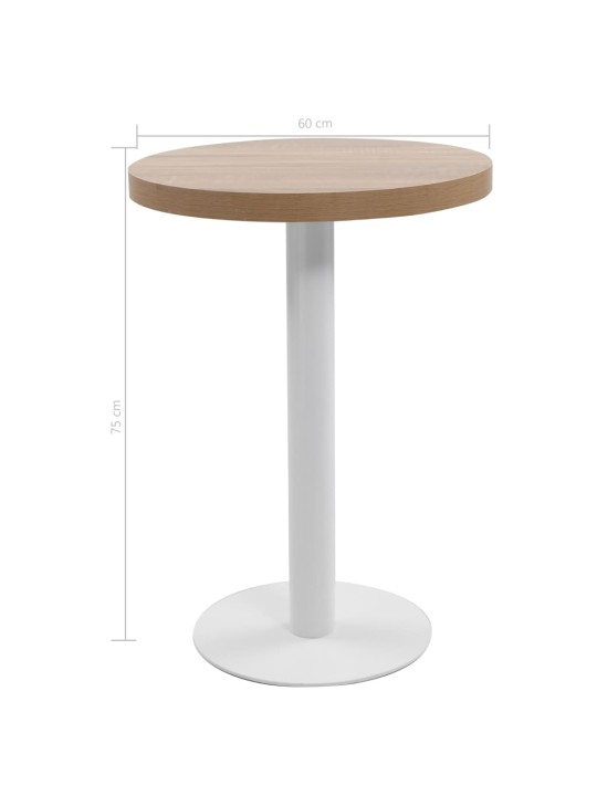 Bistro staliukas, šviesiai rudos spalvos, 60cm, MDF