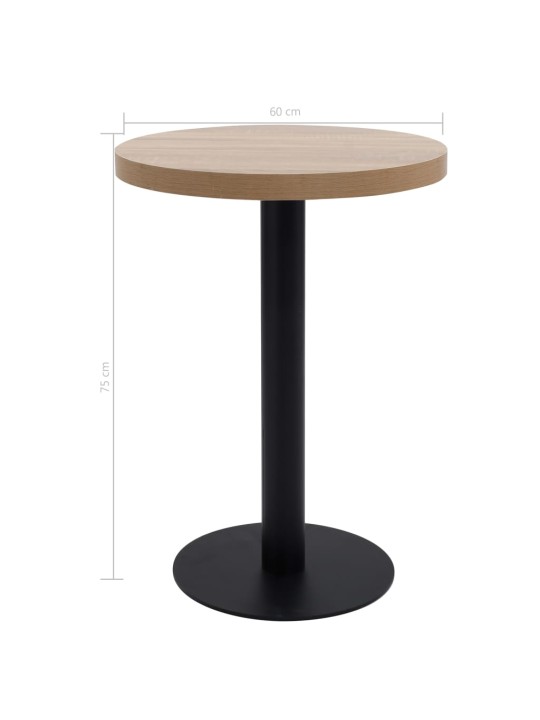 Bistro staliukas, šviesiai rudos spalvos, 60cm, MDF