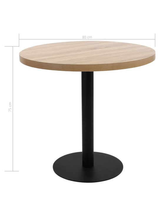 Bistro staliukas, šviesiai rudos spalvos, 80cm, MDF