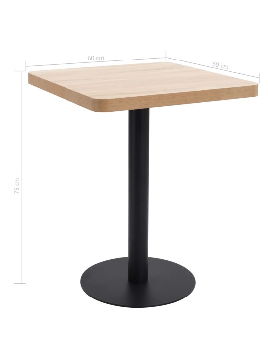 Bistro staliukas, šviesiai rudos spalvos, 60x60cm, MDF