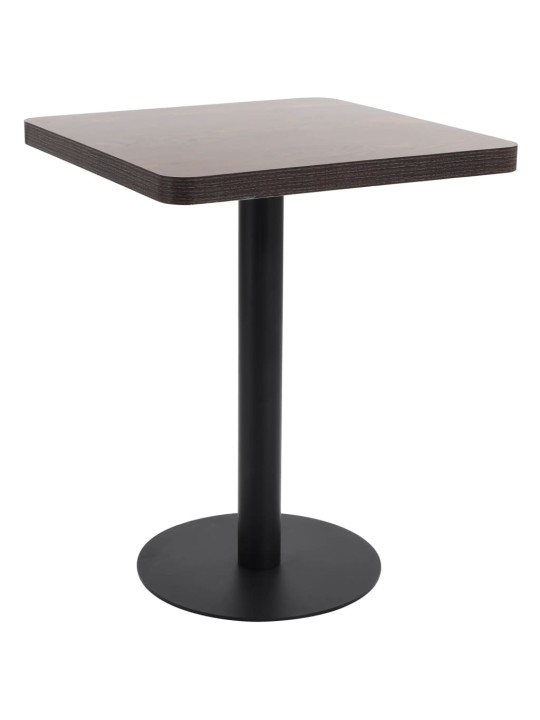 Bistro staliukas, tamsiai rudos spalvos, 60x60cm, MDF