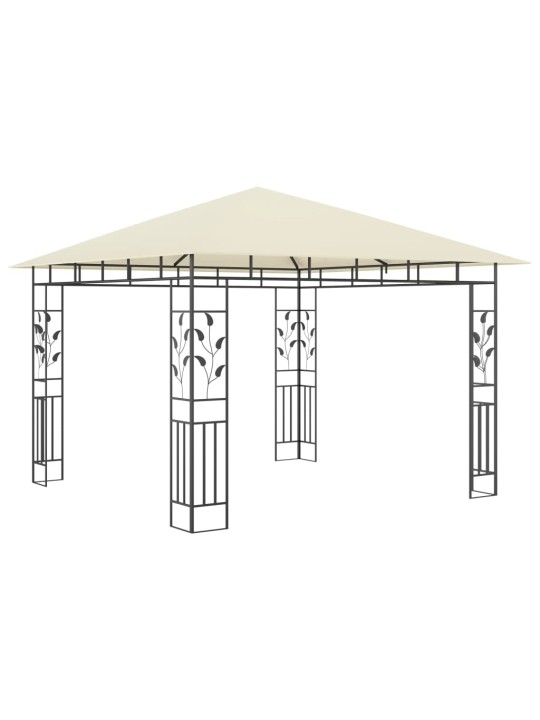 Pavėsinė su tinkleliu nuo uodų, kreminė, 3x3x2,73m, 180g/m²
