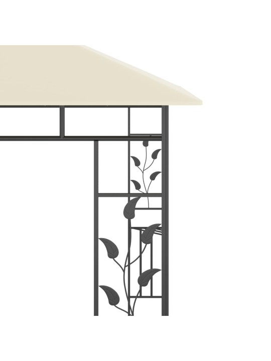 Pavėsinė su tinkleliu nuo uodų, kreminė, 3x3x2,73m, 180g/m²