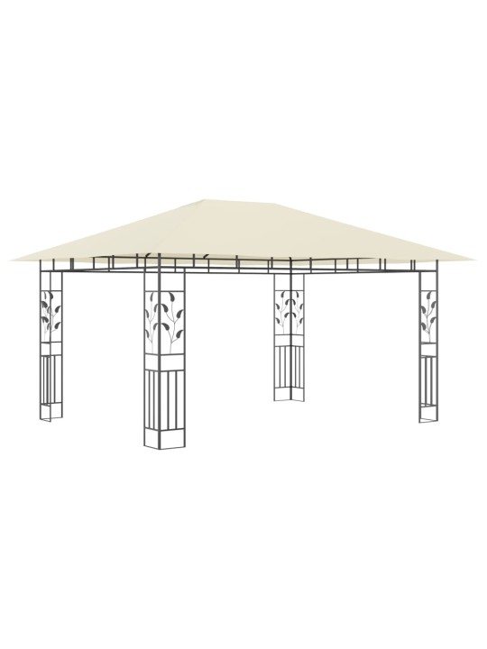 Pavėsinė su tinkleliu nuo uodų, kreminė, 4x3x2,73m, 180g/m²
