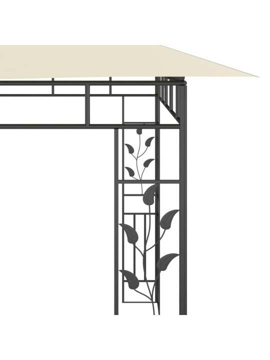 Pavėsinė su tinkleliu nuo uodų, kreminės spalvos, 6x3x2,73m
