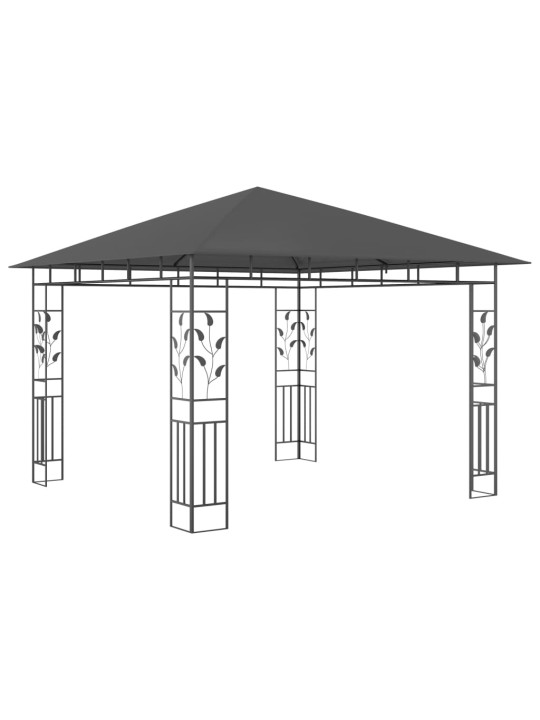 Pavėsinė su tinkleliu nuo uodų, antracito, 3x3x2,73m, 180g/m²