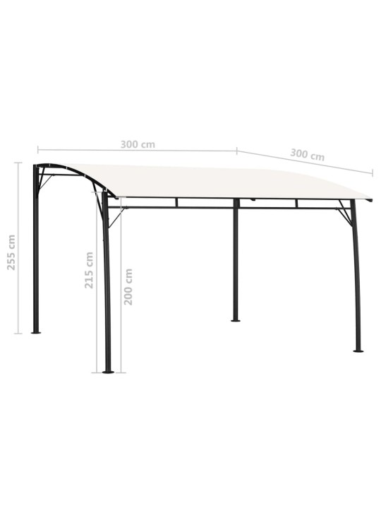 Sodo markizė nuo saulės, kreminės spalvos, 3x3x2,55m