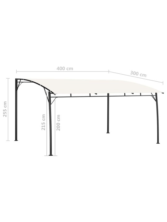 Sodo markizė nuo saulės, kreminės spalvos, 4x3x2,55m