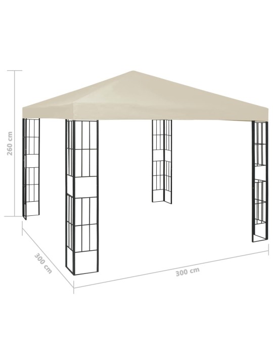 Pavėsinė, kreminės spalvos, 3x3m
