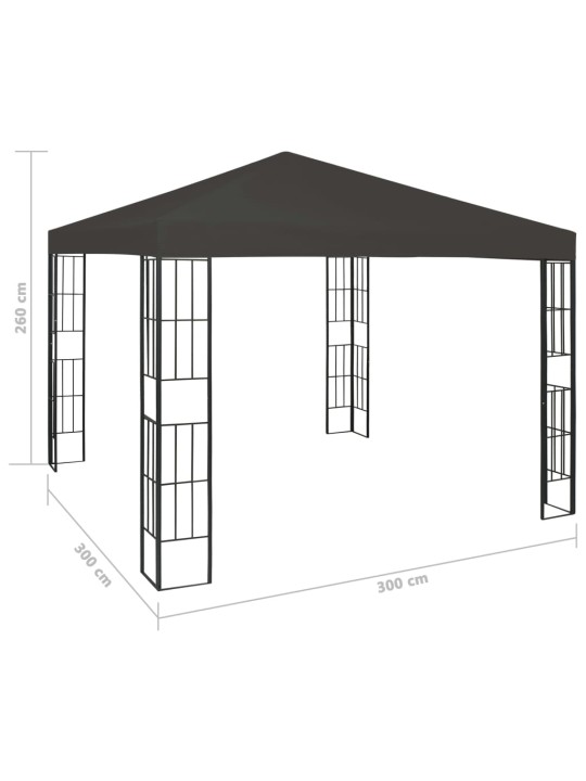 Pavėsinė, antracito spalvos, 3x3m