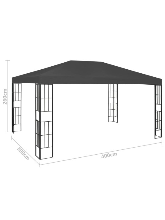 Pavėsinė, antracito spalvos, 3x4m