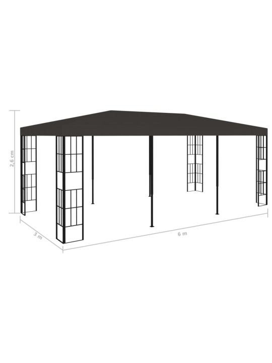 Pavėsinė, antracito spalvos, 3x6m