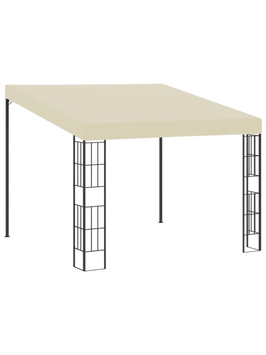 Prie sienos montuojama pavėsinė, kreminė, 3x3m, audinys
