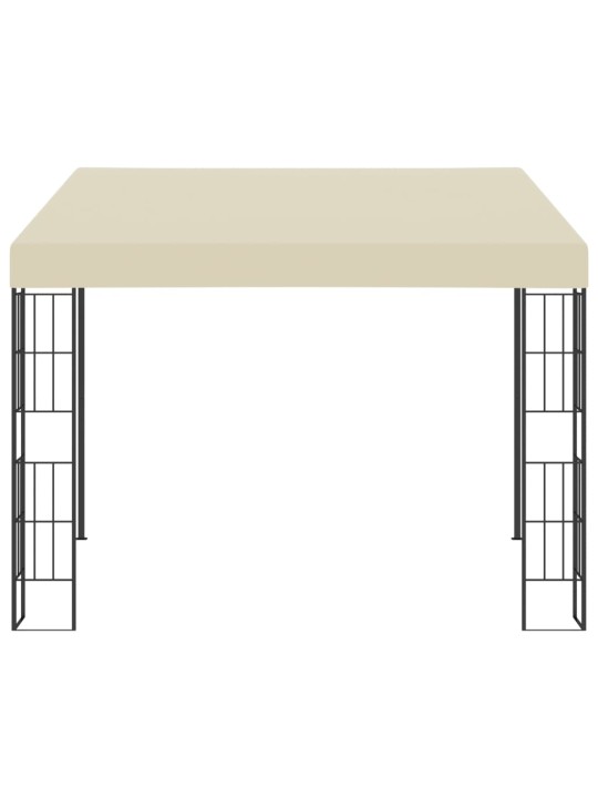 Prie sienos montuojama pavėsinė, kreminė, 3x3m, audinys