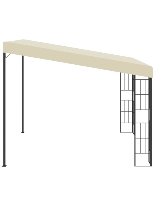 Prie sienos montuojama pavėsinė, kreminė, 3x3m, audinys