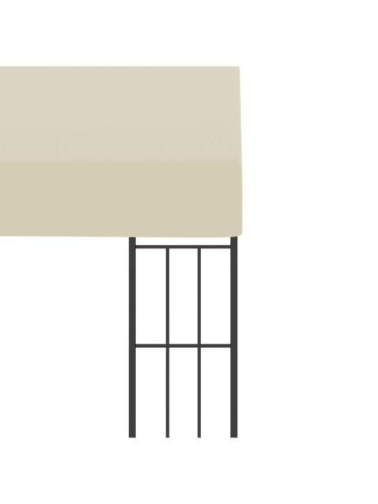 Prie sienos montuojama pavėsinė, kreminė, 3x3m, audinys