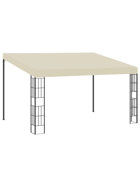 Prie sienos montuojama pavėsinė, kreminė, 3x4m, audinys