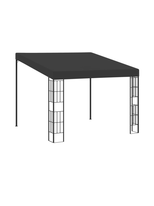 Prie sienos montuojama pavėsinė, antracito, 3x3m, audinys