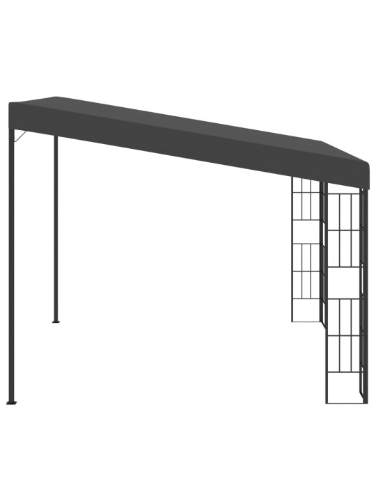 Prie sienos montuojama pavėsinė, antracito, 3x3m, audinys
