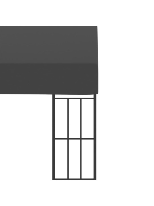Prie sienos montuojama pavėsinė, antracito, 3x3m, audinys