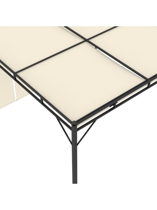 Sodo pavėsinė su šonine užuolaida, kreminės spalvos, 4x3x2,25m