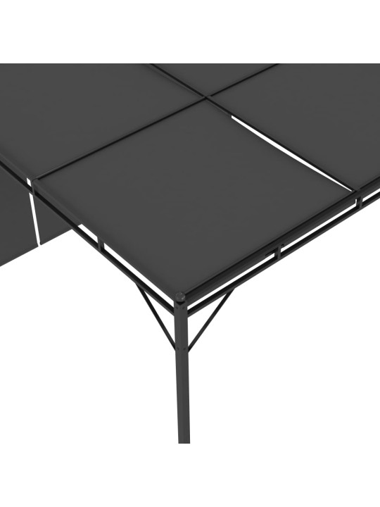 Sodo pavėsinė su šonine užuolaida, antracito spalvos, 4x3x2,25m
