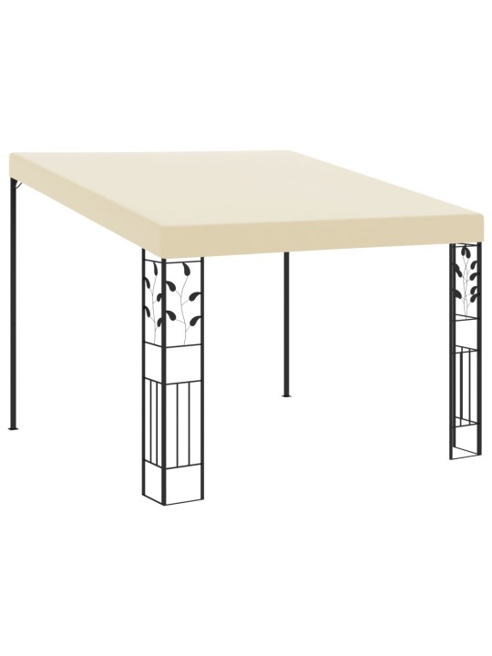 Prie sienos montuojama pavėsinė, kreminės spalvos, 3x3x2,5m