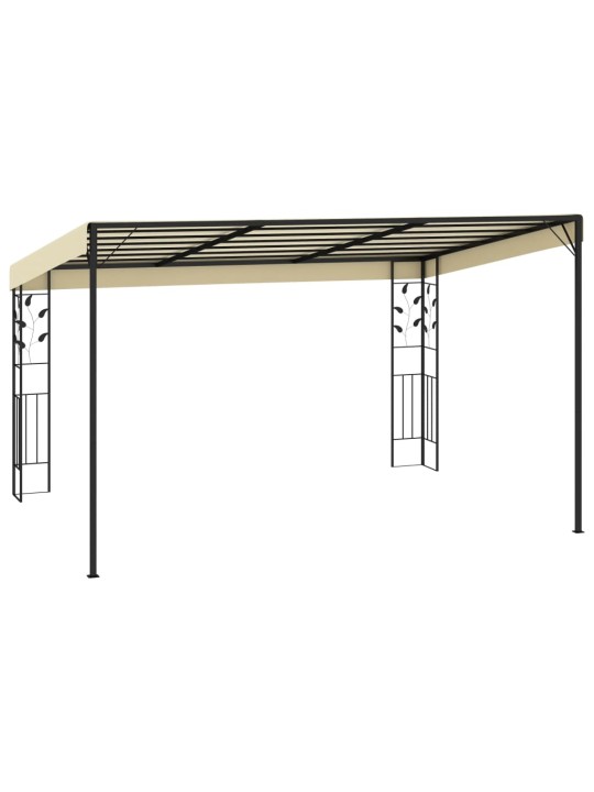 Prie sienos montuojama pavėsinė, kreminės spalvos, 4x3x2,5m