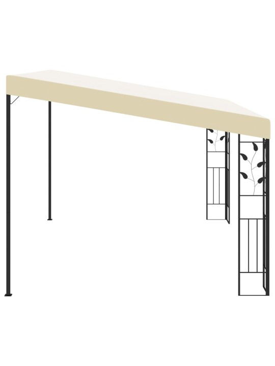 Prie sienos montuojama pavėsinė, kreminės spalvos, 4x3x2,5m