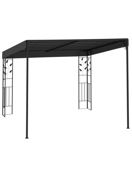 Prie sienos montuojama pavėsinė, antracito, 3x3x2,5m