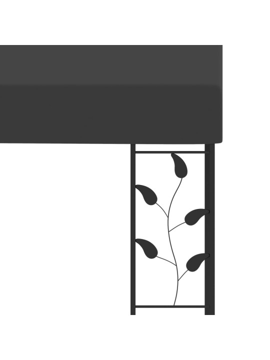 Prie sienos montuojama pavėsinė, antracito, 3x3x2,5m