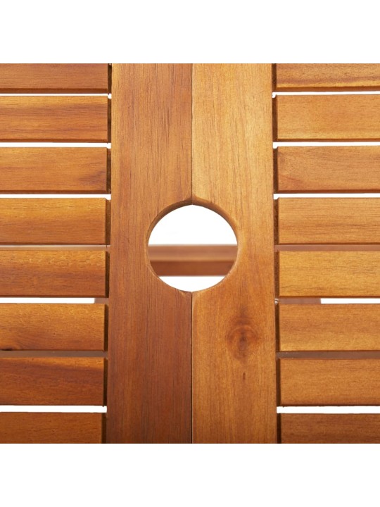Sulankstomas sodo stalas, 135x85x75cm, akacijos masyvas